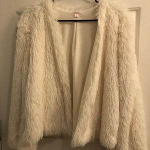 White shaggy jacket